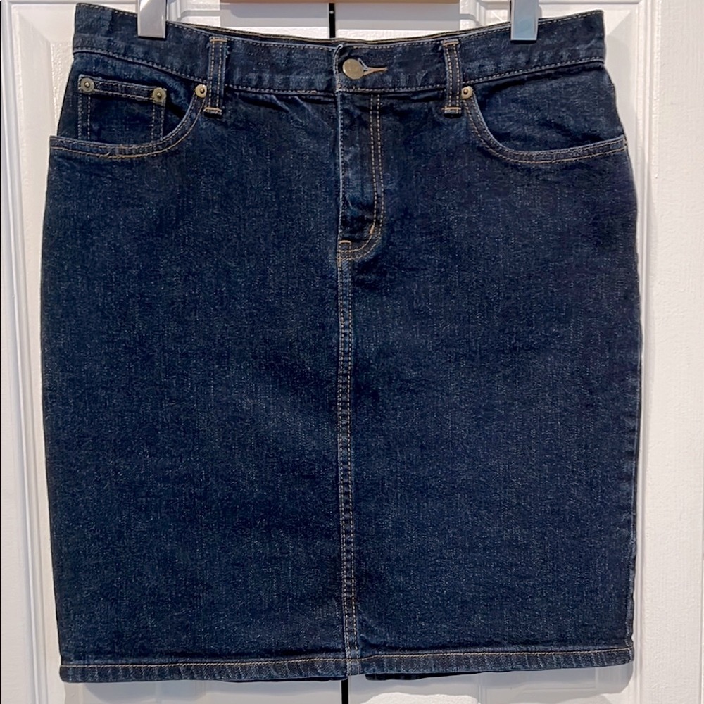 Lauren Ralph Lauren Dark Wash Denim Skirt Size 10P